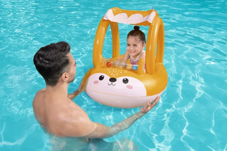 Napuhana Splav Fox Za Djecu 3+ Bestway 94x66cm + Napuhana Krovna Konstrukcija + Senzorna Zvečka 4