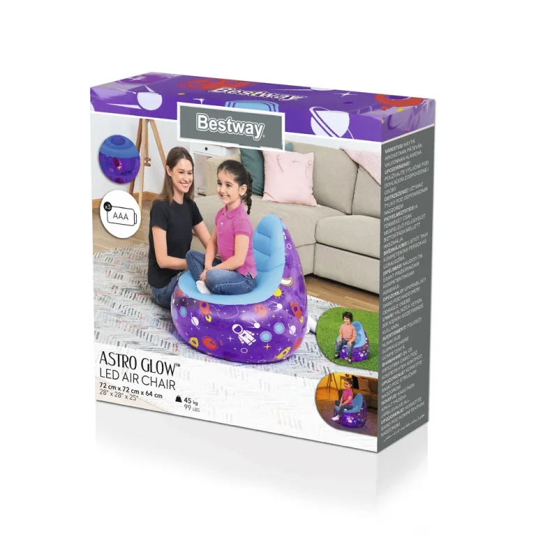 Napuhana Stolica Bestway Kosmos Led 72 × 72 × 64 Cm Ljubičasta 9