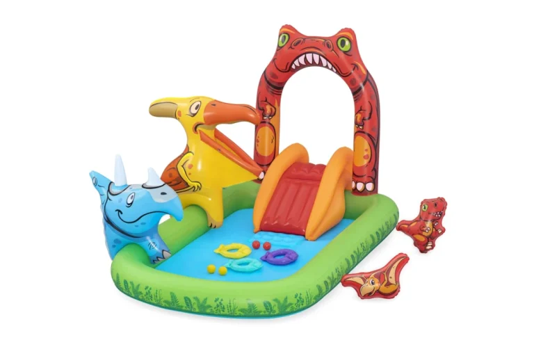 Napuhani Dječji Bazen Dinosaur World Za Djecu 2+ Bestway 241x140x137cm + Tobogan + Prskalica + Pribor 1