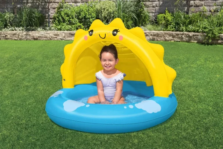 Napuhani Dječji Bazen Sunny Za Djecu 2+ Bestway 101x97x71 + Odvojivi Krov + Napuhano Dno 5