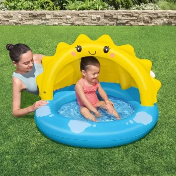 Napuhani Dječji Bazen Sunny Za Djecu 2+ Bestway 101x97x71 + Odvojivi Krov + Napuhano Dno 7