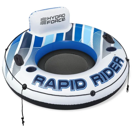 Napuhani Kolut Za Plivanje Rapid Rider Bestway 135 Cm + Naslon + Mrežasto Dno + Držači Za Piće + Ručke 1