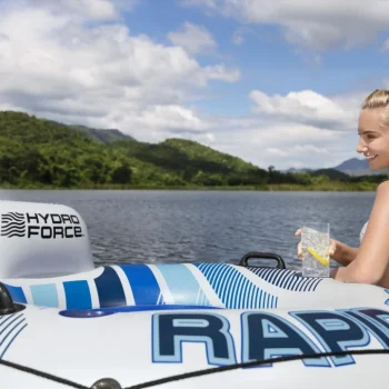 Napuhani Kolut Za Plivanje Rapid Rider Bestway 135 Cm + Naslon + Mrežasto Dno + Držači Za Piće + Ručke 7
