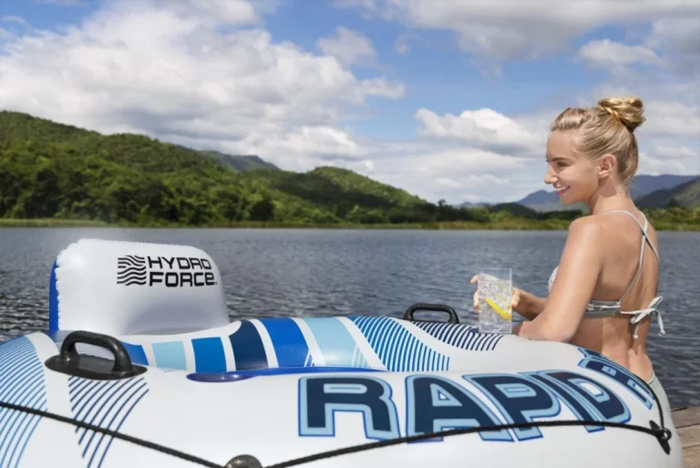 Napuhani Kolut Za Plivanje Rapid Rider Bestway 135 Cm + Naslon + Mrežasto Dno + Držači Za Piće + Ručke 7