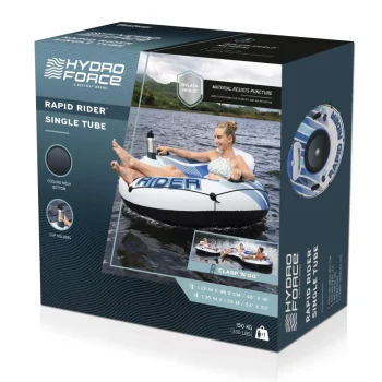 Napuhani Kolut Za Plivanje Rapid Rider Bestway 135 Cm + Naslon + Mrežasto Dno + Držači Za Piće + Ručke 9