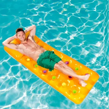 Napuhani Kolut Za Plivanje žuti Bestway 188x71cm + Jastuk, žuta 5