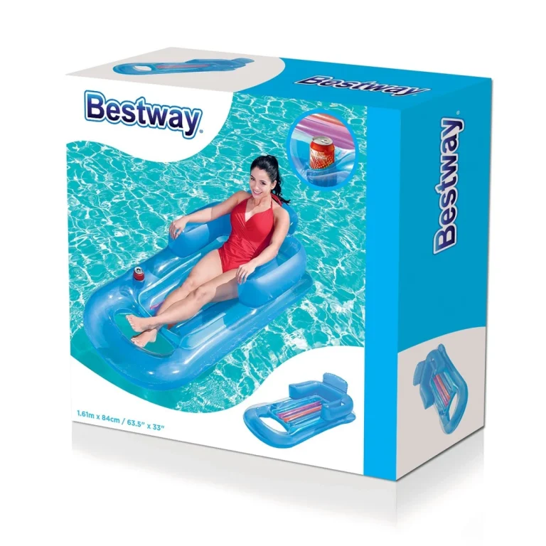 Napuhani Madrac Fotelj Ležaljka 161 × 84 Cm Bestway 43028 Srebrni 7
