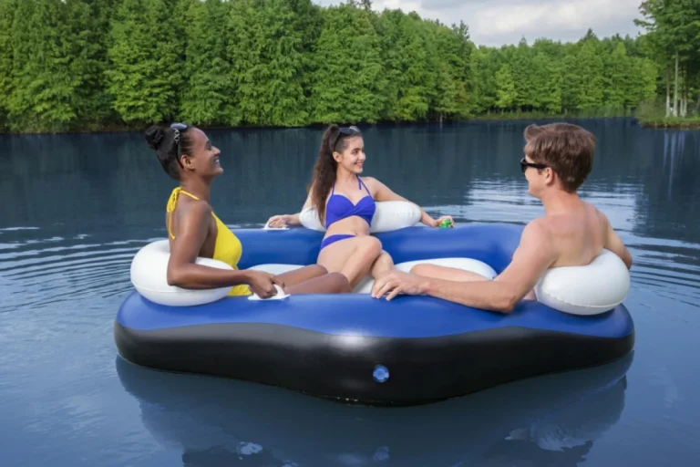 Napuhani Otok Za Plivanje Za 3 Osobe Bestway 199x176cm + 3 Naslona + Mjesta Za Piće + Ručke + Dno S 7
