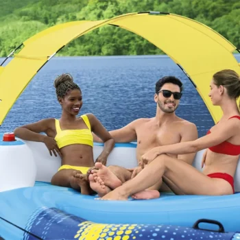 Napuhani Otok Za Plivanje Za 4 Osobe Bestway 305x186x58cm + Krov + Mrežasto Dno 21