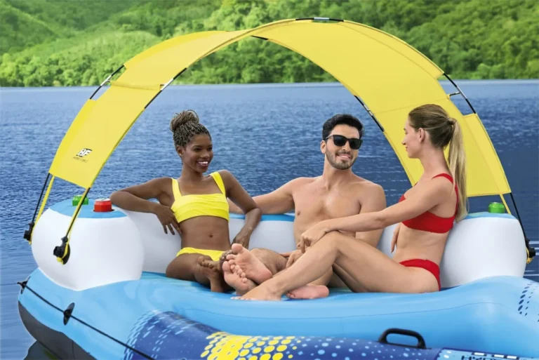 Napuhani Otok Za Plivanje Za 4 Osobe Bestway 305x186x58cm + Krov + Mrežasto Dno 21