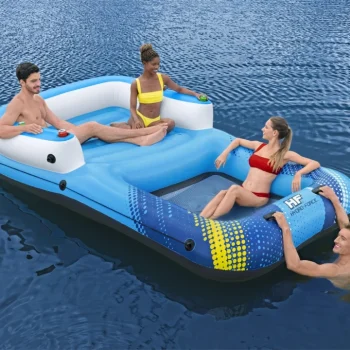Napuhani Otok Za Plivanje Za 4 Osobe Bestway 305x186x58cm + Krov + Mrežasto Dno 24