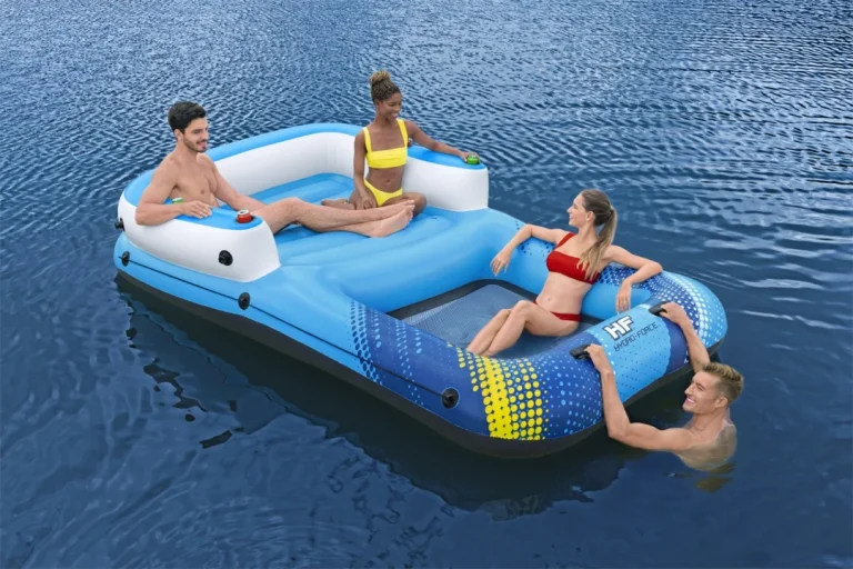 Napuhani Otok Za Plivanje Za 4 Osobe Bestway 305x186x58cm + Krov + Mrežasto Dno 24