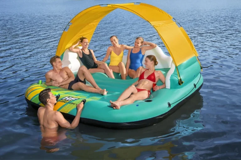 Napuhani Otok Za Plivanje Za 5 Osoba Bestway 291x265x83cm + Krov + Mrežasto Dno 4