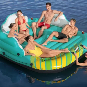 Napuhani Otok Za Plivanje Za 5 Osoba Bestway 291x265x83cm + Krov + Mrežasto Dno 5