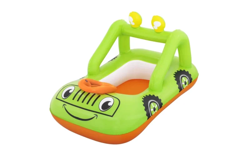 Napuhani Ponton Za Auto Za Plivanje Za Djecu 3+ Bestway 92x61cm + Pomični Volan, Zelena 1