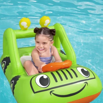 Napuhani Ponton Za Auto Za Plivanje Za Djecu 3+ Bestway 92x61cm + Pomični Volan, Zelena 2