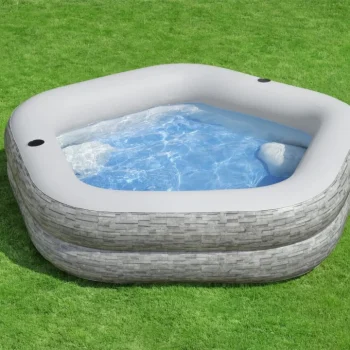 Napuhani Vrtni Bazen Za Obitelj 213x206x53cm Bestway + Napuhane Sjedalice + Držači Za čaše 8