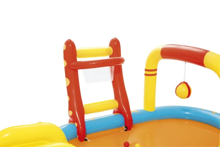 Napuhano Igralište Za Male Prvake 435x213x117 Bestway + Tobogan + Kuglanje + Košarka 2