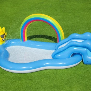 Napuhano Igralište Za Vrt Sunny Rainbow 257x145x91cm Bestway + Tobogan 5