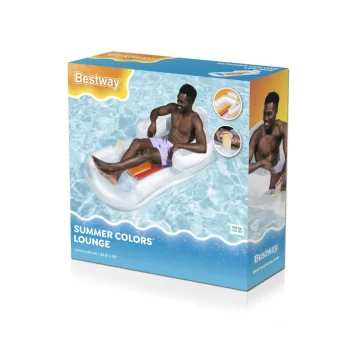 Napuhava Ležaljka Za Plivanje Bijela Bestway 161x84cm + Naslon 7