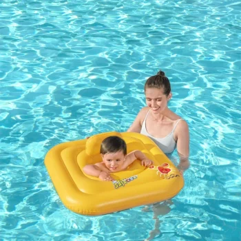 Napuhava Sjedalica Za Plivanje Za Bebe 1 2 Godine Bestway Square 76x76cm + Pelena 2