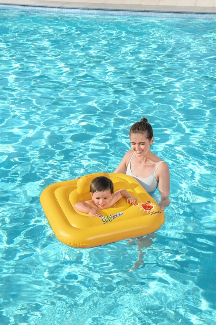 Napuhava Sjedalica Za Plivanje Za Bebe 1 2 Godine Bestway Square 76x76cm + Pelena 2
