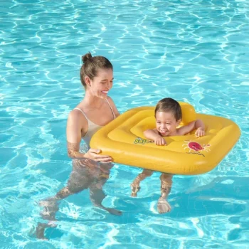 Napuhava Sjedalica Za Plivanje Za Bebe 1 2 Godine Bestway Square 76x76cm + Pelena 3