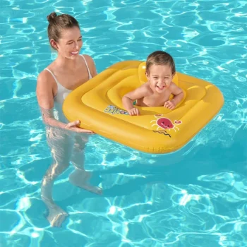 Napuhava Sjedalica Za Plivanje Za Bebe 1 2 Godine Bestway Square 76x76cm + Pelena 4