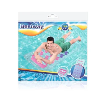 Napuhavački Madrac Za Plažu Bijeli 188x71cm Bestway + Prozirni Prozor, Bijela 6