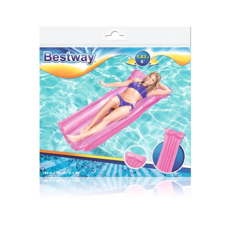 Napuhavački Madrac Za Plivanje Roza Bestway 183x76cm + Jastuk 4