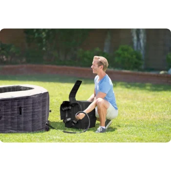 Napuhavajući Spa S Hidromasažom Za 4 Osobe Intex 28450 + Generator Klora 11