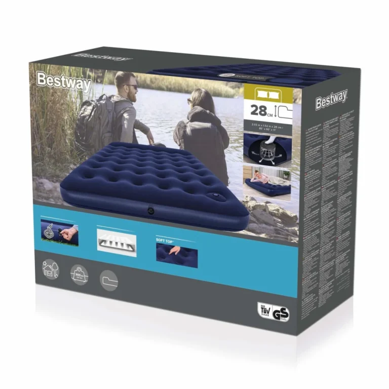 Napuhavajući Baršunasti Madrac Queen 203 × 152 × 28 Cm Bestway 8
