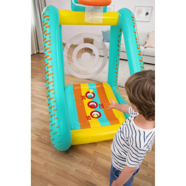 Napuhavanje Vrtne Igre 3u1 Košarkaški Nogometni Gol 127x109x178 Cm Bestway 52813 11