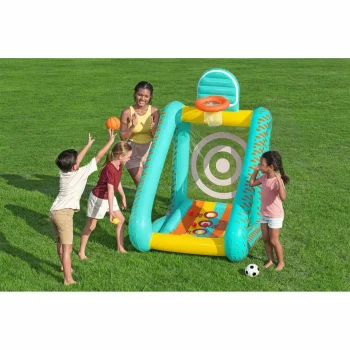 Napuhavanje Vrtne Igre 3u1 Košarkaški Nogometni Gol 127x109x178 Cm Bestway 52813 3