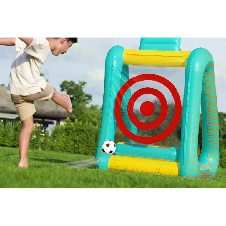 Napuhavanje Vrtne Igre 3u1 Košarkaški Nogometni Gol 127x109x178 Cm Bestway 52813 4