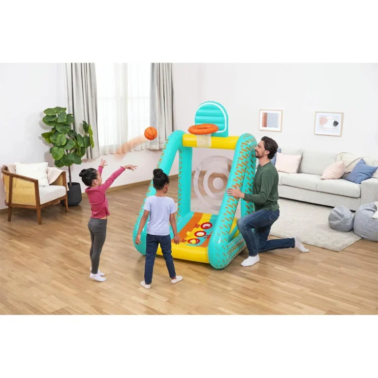 Napuhavanje Vrtne Igre 3u1 Košarkaški Nogometni Gol 127x109x178 Cm Bestway 52813 8