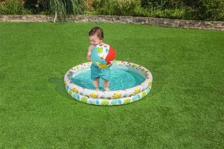 Napuhljivi 3 U 1 Dječji Bazen 122x20cm Tropical Bestway + Ploha Za Plivanje + Lopta Za Plažu 2