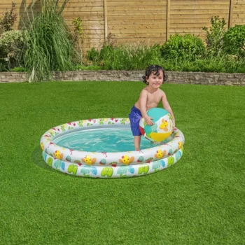 Napuhljivi 3 U 1 Dječji Bazen 122x20cm Tropical Bestway + Ploha Za Plivanje + Lopta Za Plažu 3