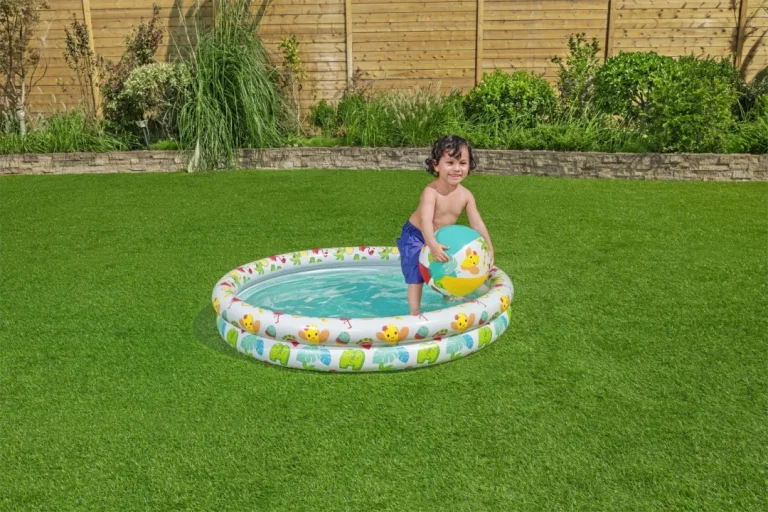 Napuhljivi 3 U 1 Dječji Bazen 122x20cm Tropical Bestway + Ploha Za Plivanje + Lopta Za Plažu 3