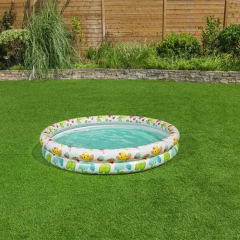 Napuhljivi 3 U 1 Dječji Bazen 122x20cm Tropical Bestway + Ploha Za Plivanje + Lopta Za Plažu 4