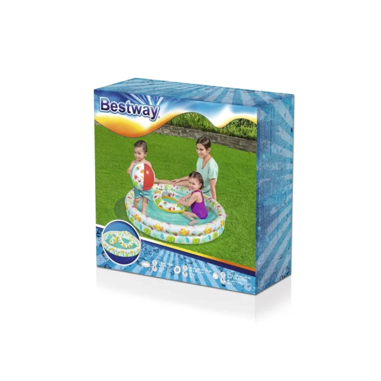 Napuhljivi 3 U 1 Dječji Bazen 122x20cm Tropical Bestway + Ploha Za Plivanje + Lopta Za Plažu 5