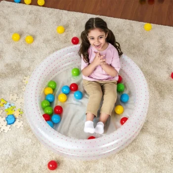Napuhljivi Bazen 2 U 1 Za Djecu 2+ Ružičasti Bestway 91x20cm Dječji Bazen + Suhi Bazen + 50 Loptica 6
