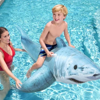 Napuhljivi Madrac Za Plivanje Shark Za Djecu 3+ Bestway 183x102cm + 2 Ručke 5