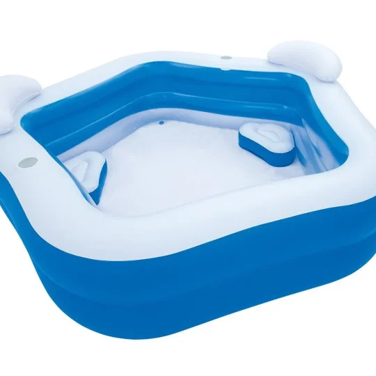Napuhljivi Obiteljski Bazen 213x206 Cm Bestway + 2 Sjedala + 2 Jastuka + 2 Držača Za Piće 1