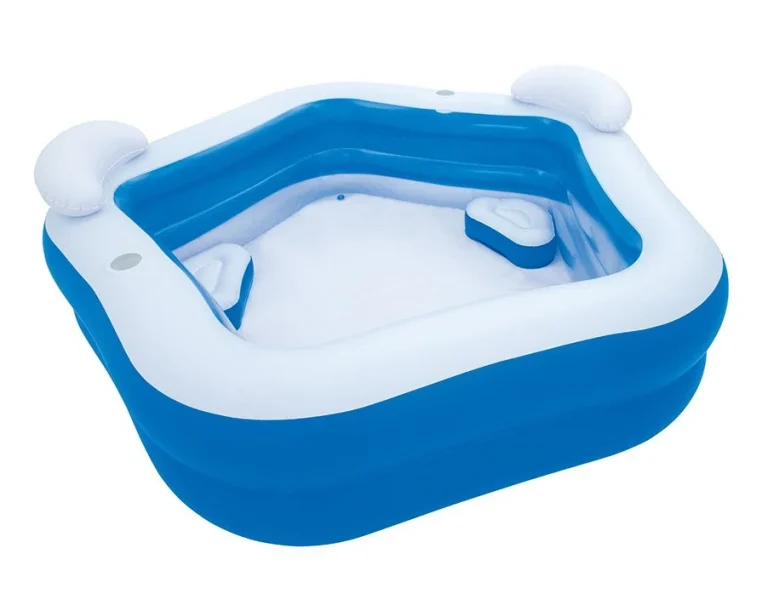 Napuhljivi Obiteljski Bazen 213x206 Cm Bestway + 2 Sjedala + 2 Jastuka + 2 Držača Za Piće 1