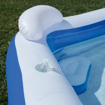 Napuhljivi Obiteljski Bazen 213x206 Cm Bestway + 2 Sjedala + 2 Jastuka + 2 Držača Za Piće 7