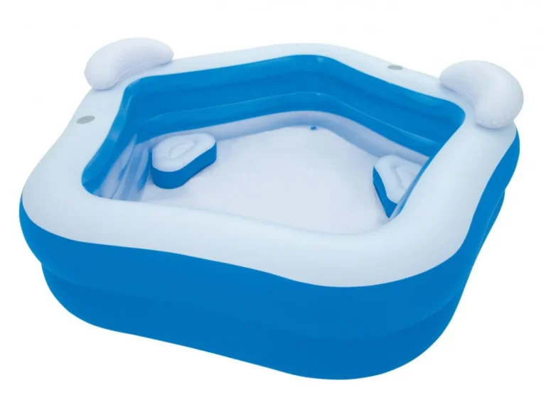 Napuhljivi Obiteljski Bazen 213x206 Cm Bestway + 2 Sjedala + 2 Jastuka + 2 Držača Za Piće 9