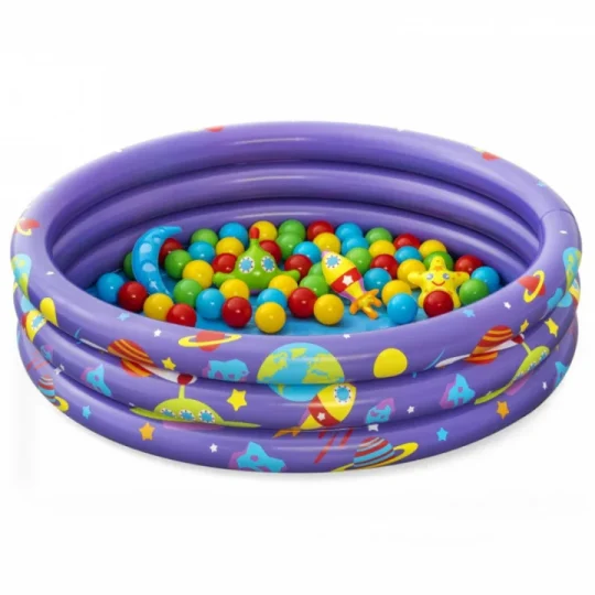Napuhni Bazen 2u1 Kosmos Za Djecu 2+ Bestway 102x25cm + 50 Loptica + 4 Igračke 1