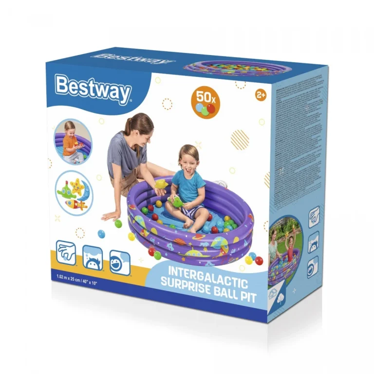 Napuhni Bazen 2u1 Kosmos Za Djecu 2+ Bestway 102x25cm + 50 Loptica + 4 Igračke 9