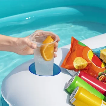 Napuhni Obiteljski Bazen 218x218x48 Bestway + Plutajući Stolni Otok Za Piće 4